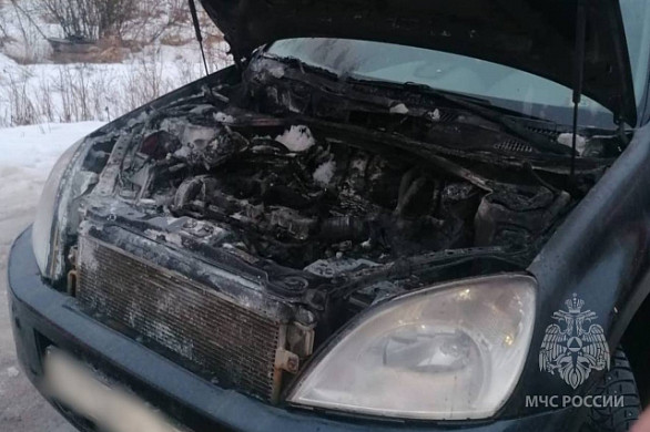 В Савине из-за короткого замыкания вспыхнул «Chery Tiggo»